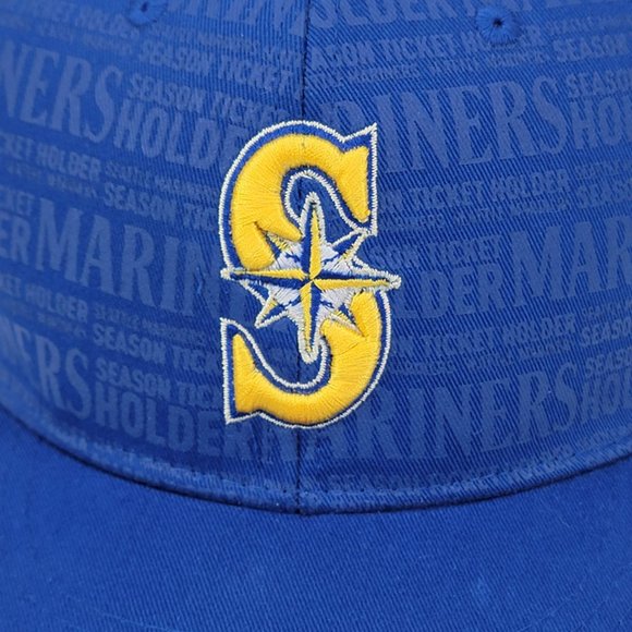 Seattle Mariners 40th Anniversary Baseball Hat SnapBack Ball Cap Blue Unisex MLB - Picture 3 of 8